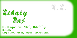 mihaly maj business card
